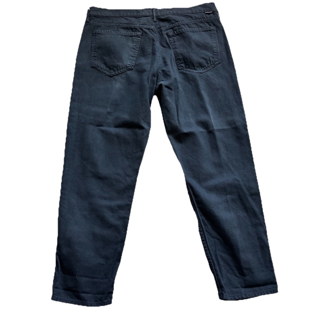 MOTHER NWT Cropped Straight Leg Boyfriend Black Jean Size 31 Effortless Casual - Picture 2 of 5
